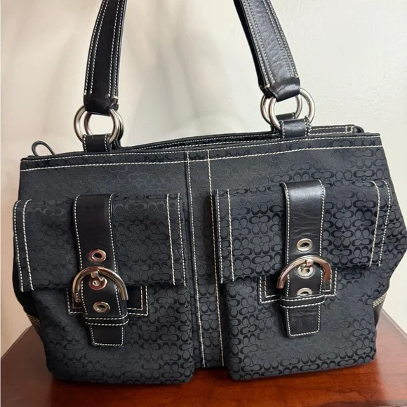 Coach SoHo Mini Signature and leather Women's Handbag tote - Picture 2 of 14